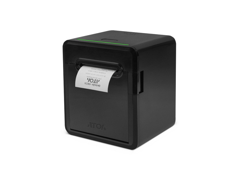 ККТ АТОЛ 55 v2 Ф. Черный. Без ФН. USB. RS-232. Ethernet. 5. Рекомендации по сфере применения	Решение для предприятий со средней пропускной способностью любых масштабов и сфер деятельности
Скорость печати	До 250 мм/с
Ресурс печатной головки	150 км
Автоотрез чека	Да, до 1 500 000 отрезов
Длина намотки чековой ленты	80 м
Диаметр рулона чековой ленты	83 мм
Ширина чека	57 мм (± 1 мм)
Передача данных	USB, Ethernet
Беспроводная передача данных	2G/3G, Bluetooth или Wi-Fi  (через дополнительный модуль)
Подключение к денежному ящику	RJ-12
Подключение к дисплею покупателя	RS-232C
Подключение к питанию	24 В от блока питания
Размеры (Д х Ш х В)	143,5 мм х 126 мм х 117 мм
#АтолККТ #АТОЛ #Олевахабаровск #кассыонлайн #кассаатол #